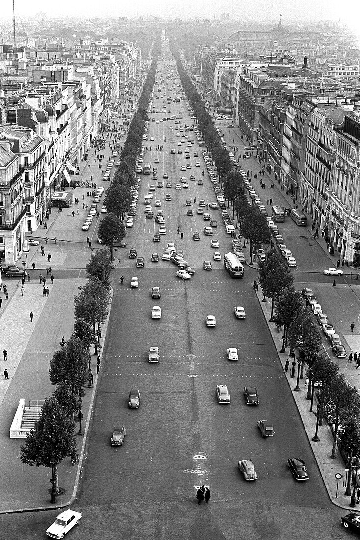 1960, Champs Élysées, Paris, Frankreich