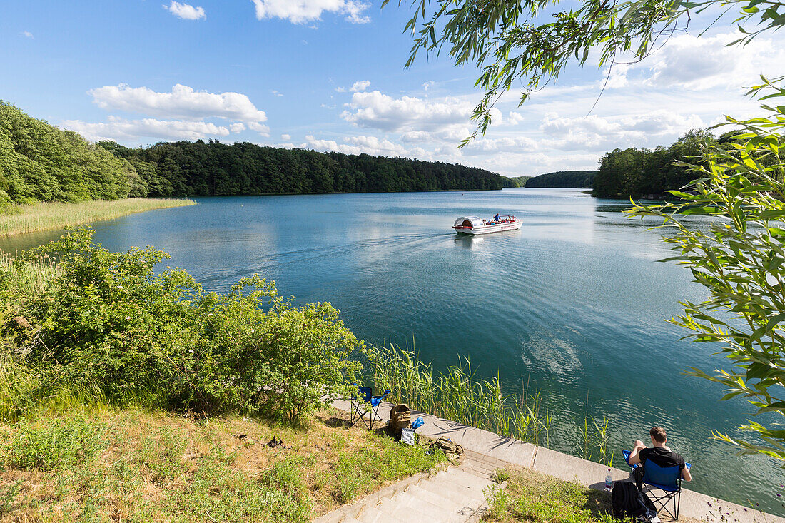 Schmaler Luzin, Feldberg, Mecklenburg lakes, Mecklenburg lake district, Mecklenburg-West Pomerania, Germany, Europe