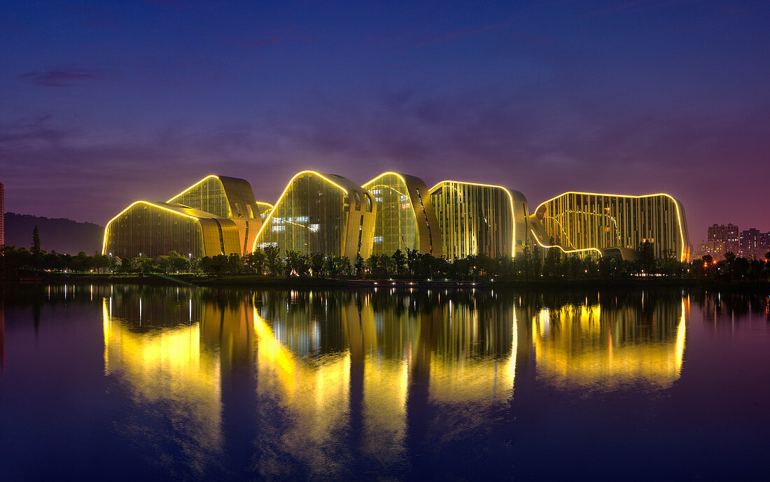 Panorama of White Horse Lake Convention Center (Baimahu, Hangzhou).