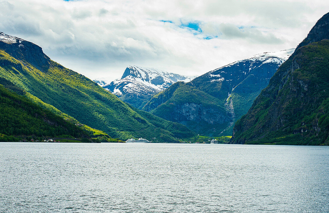 Scenic view of Sognefjord in Norway