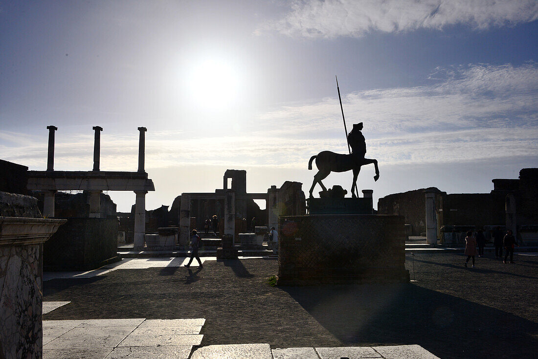 At the Excavation of Pompei, Golf of Napels, Campania, Italy