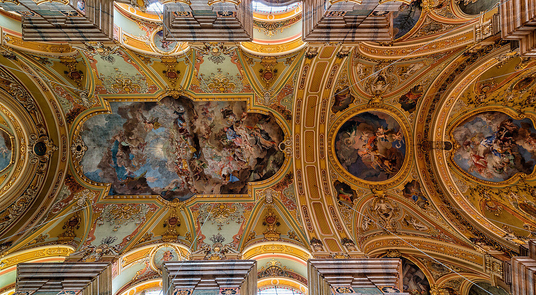 Frescoes in the Bressanone cathedral, Brixen, South Tyrol, Italy
