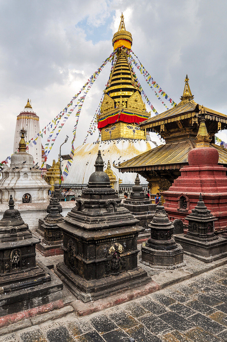 Swayambhunath stupa, Kathmandu Valley, Nepal, Asia