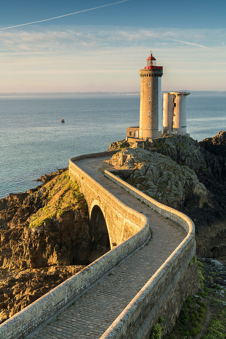 Petit Minou lightouse in the morning light,  Plouzané, Finistère, Brittany, France