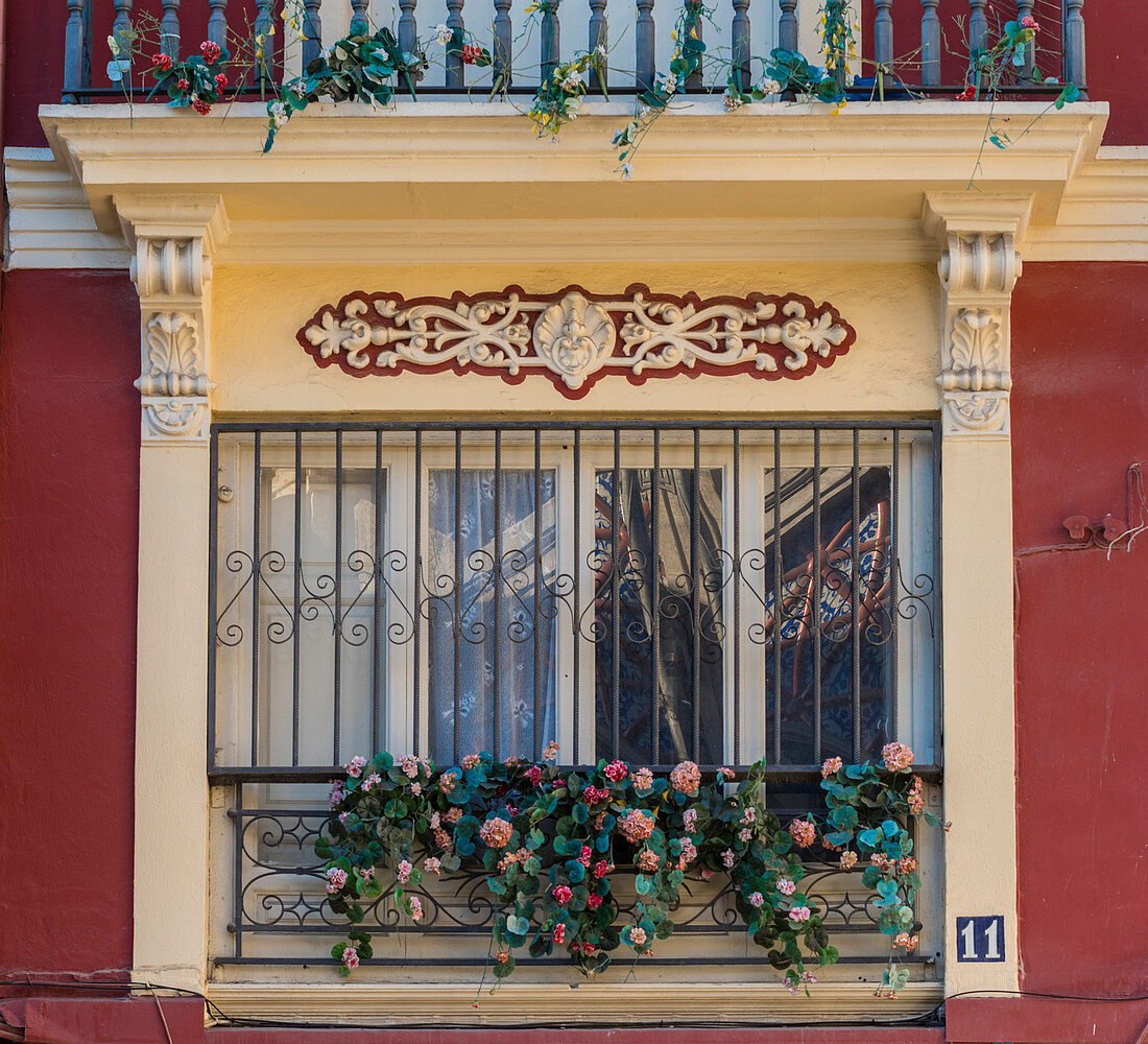 Spain, Valencia, Facade of a typical house