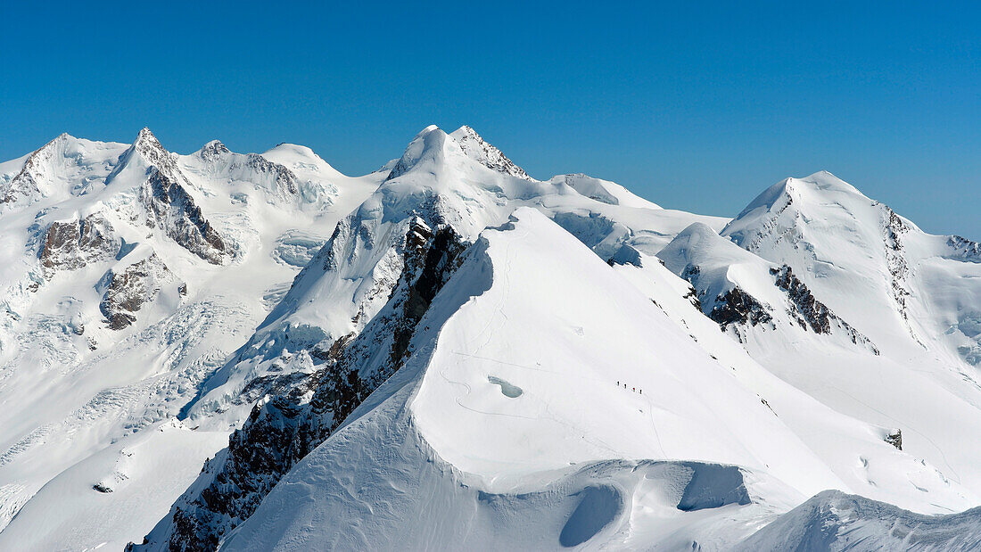 Monte Rosa aus West Breithorn, Aostatal, Italien