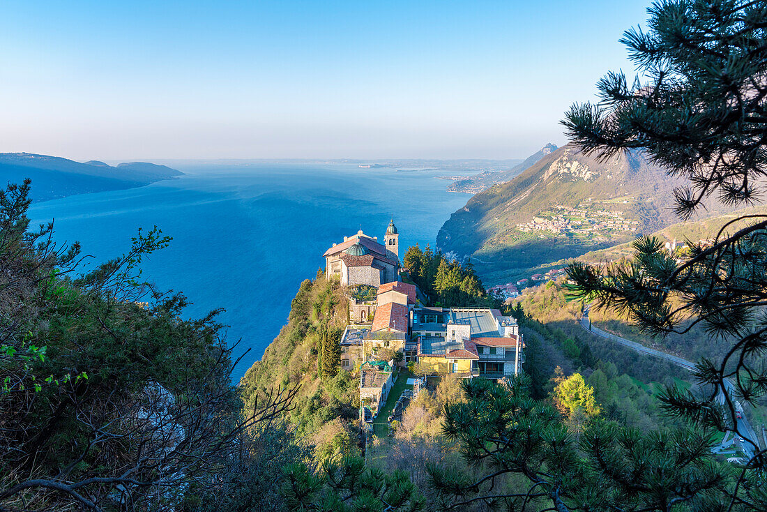 Tignale, Lake Garda, Brescia province, Lombardy, Italy,  The Montecastello Sanctuary