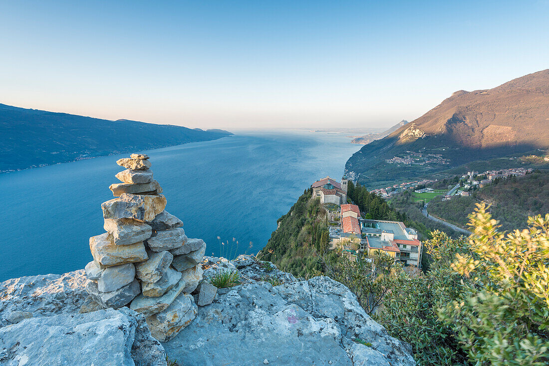 Tignale, Lake Garda, Brescia province, Lombardy, Italy,  The Montecastello Sanctuary