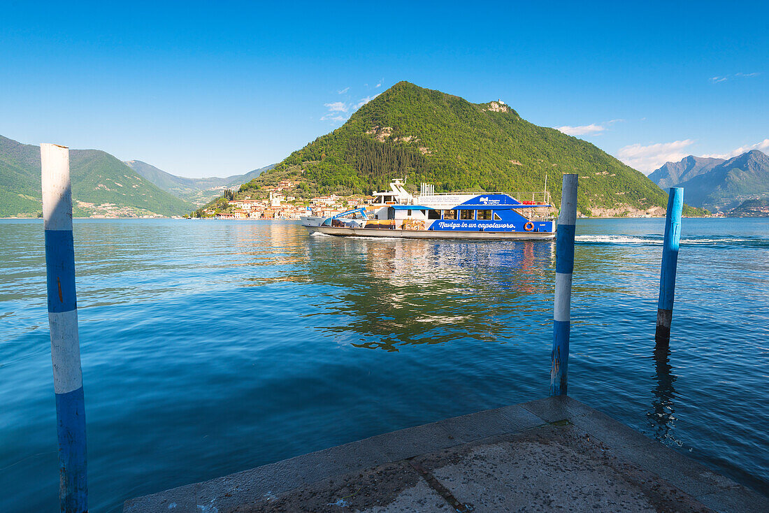 Montisola and Iseo lake, Brescia province, Lombardy district, Italy, Europe