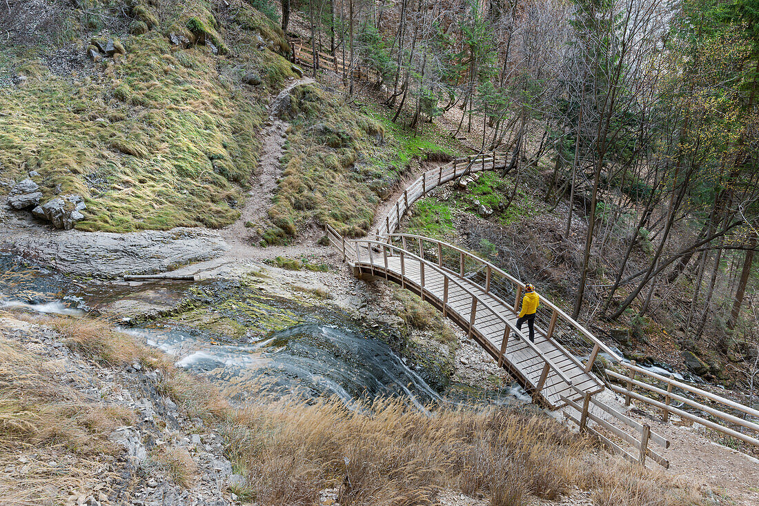 Waterfall Tret, Europe, Italy, Trentino Alto Adige, Trento district, Non valley, Tret city