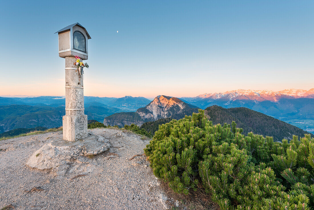 Horn of Tres at sunrise, Europe, Italy, Trentino Alto Adige, Trento district, Non valley, Tres city