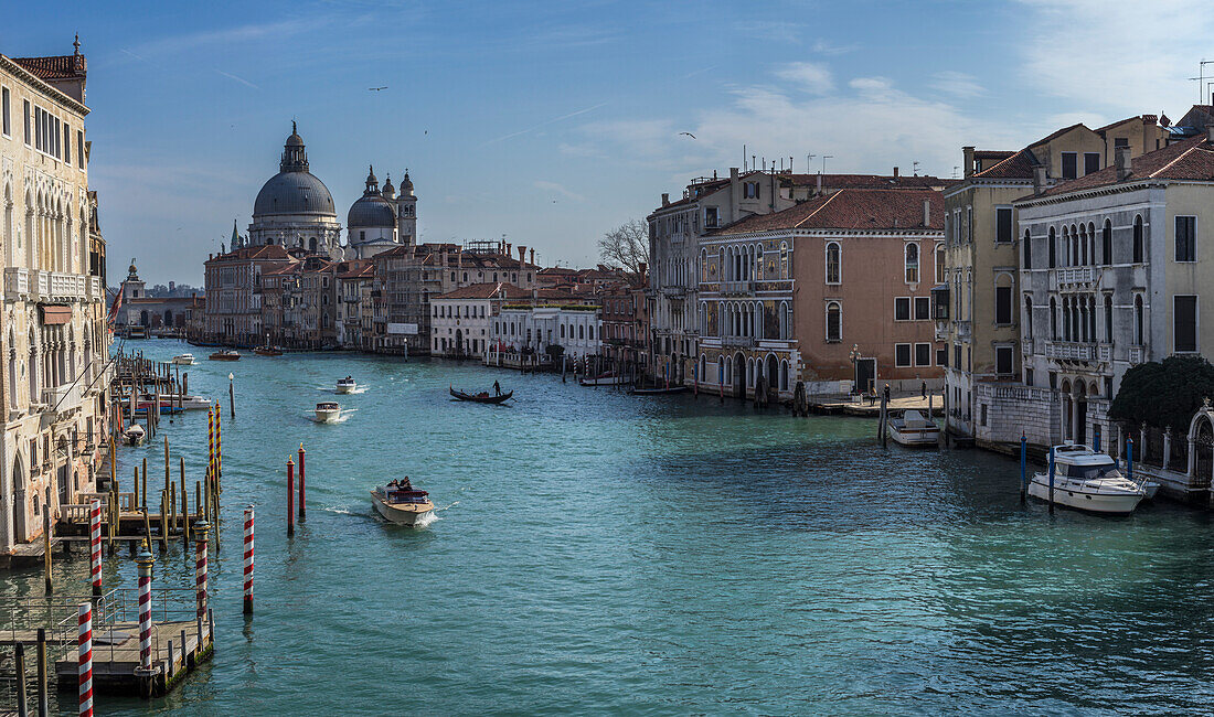 Accademia-Brücke, Venedig, Italien, Der Canal Grande