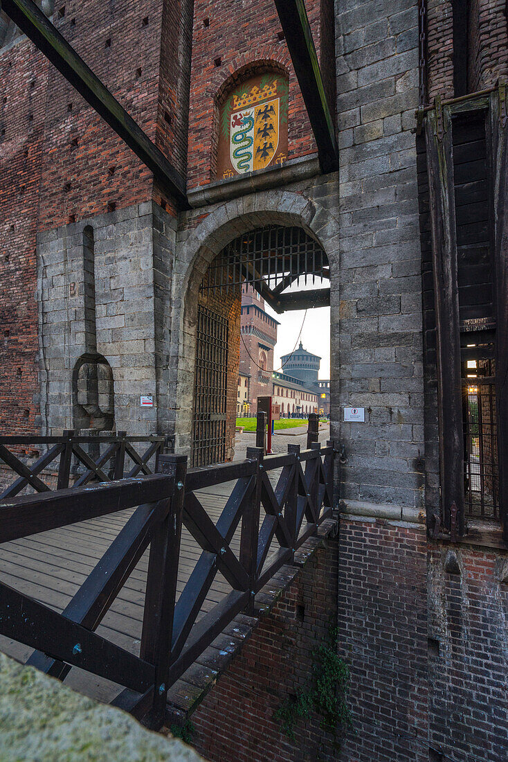 Mailand, Lombardei, Italien, Das Castello Sforzesco