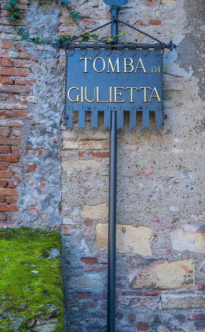 Verona, Veneto, Italien, das Grab von Julia
