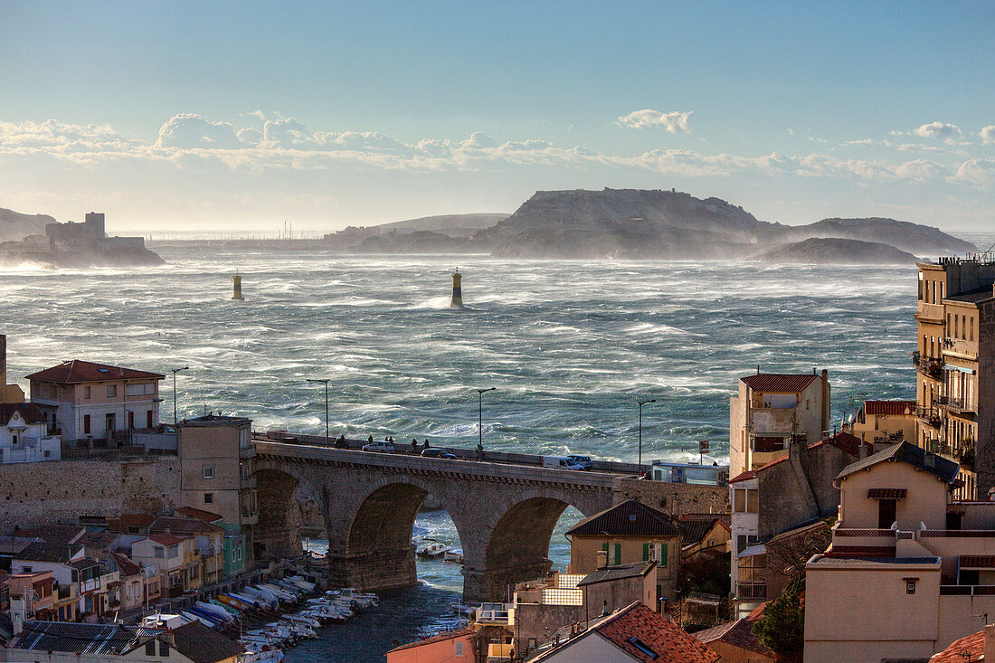 High Angle View Of The Vallon Des Auffes In Marseille