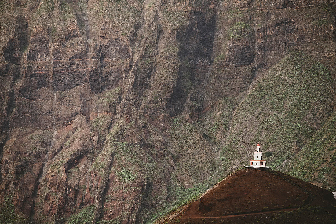 Pulled Back View Of Parroquia Nuestra Senora De Candelaria In The Island Of El Hierro