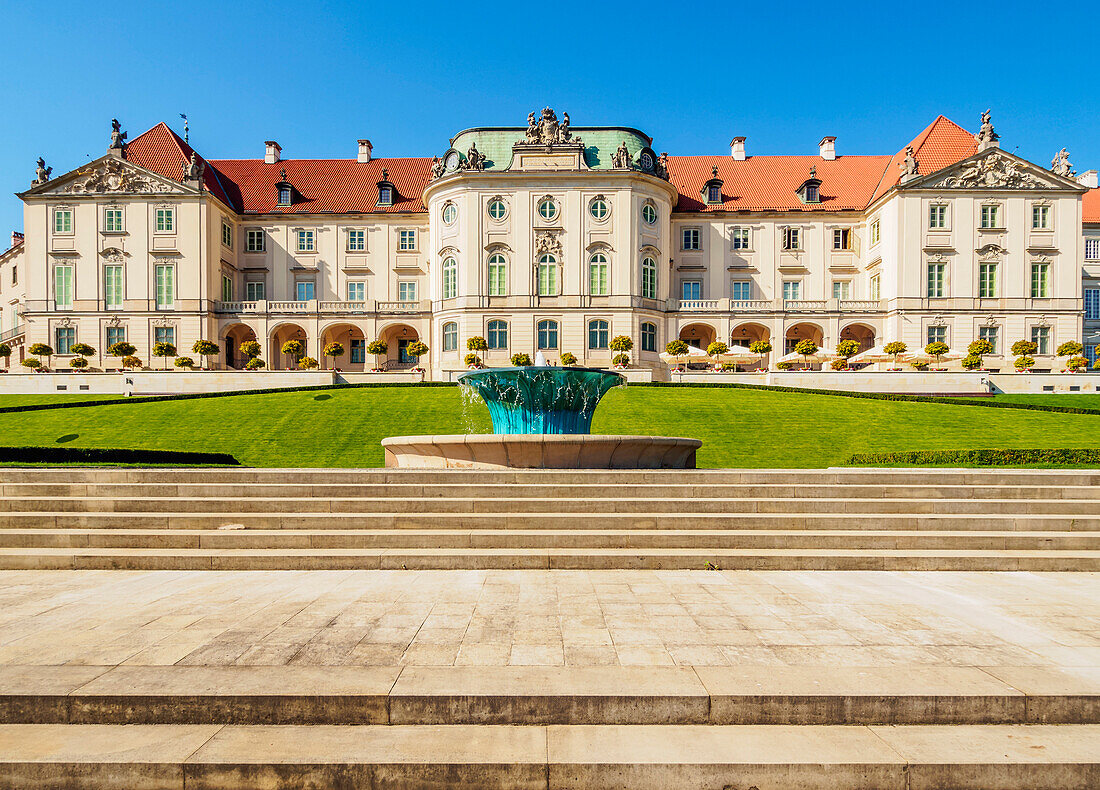 Eastern Baroque facade, Royal Castle, Warsaw, Masovian Voivodeship, Poland, Europe