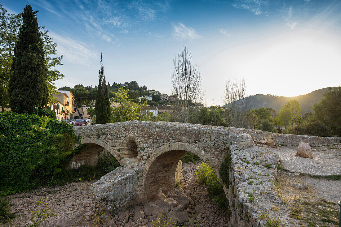 ancient roman bridge, Pollenca, Mallorca, Majorca, Balearic Islands, Spain