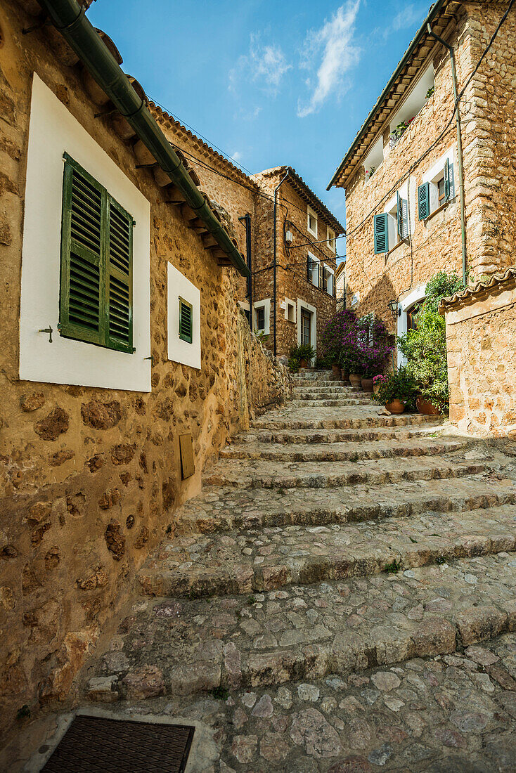 Fornalutx, Serra de Tramuntana, Mallorca, Balearen, Spanien