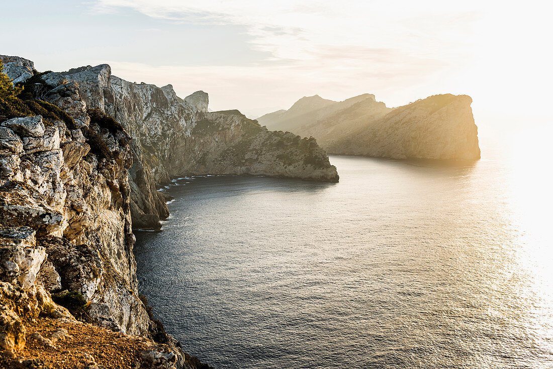 Sonnenuntergang, Kap Formentor, Port de Pollença, Serra de Tramuntana, Mallorca, Balearen, Spanien