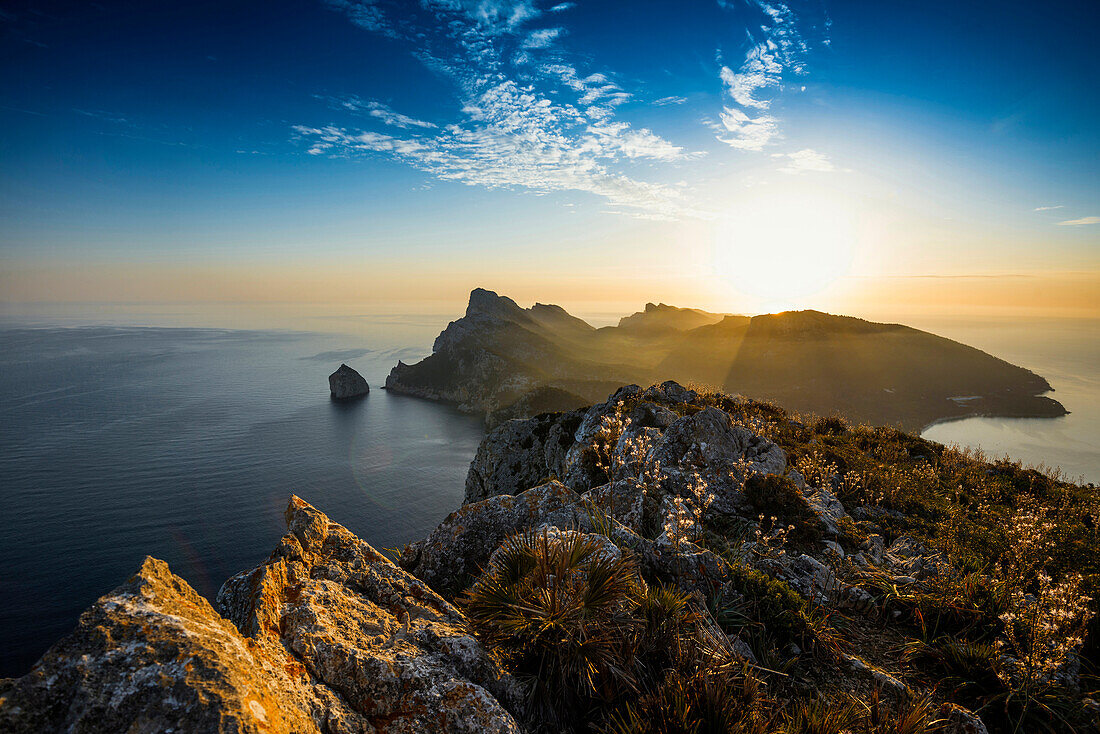 sunrise, Cap Formentor, Port de Pollenca, Serra de Tramuntana, Majorca, Balearic Islands, Spain