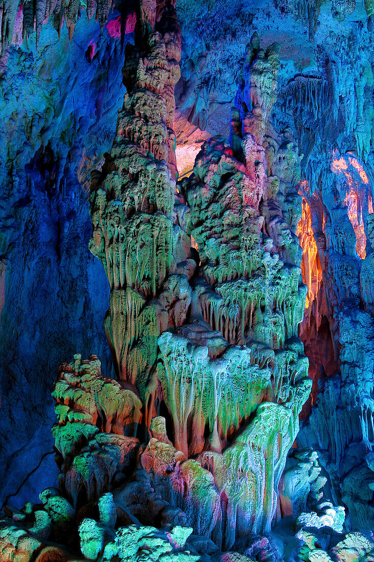 Reed flute cave, Guilin, Guangxi region, China on December, 2006.