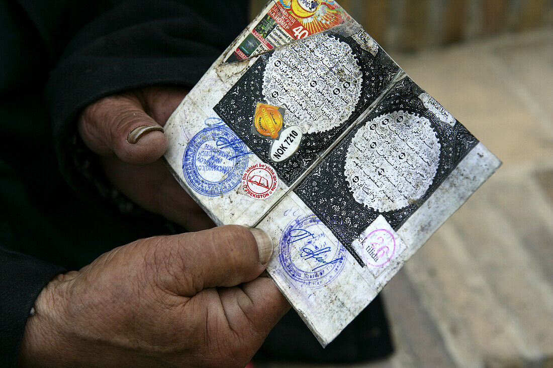 Uzbekistan, Bukhara, Jewish religious items in home