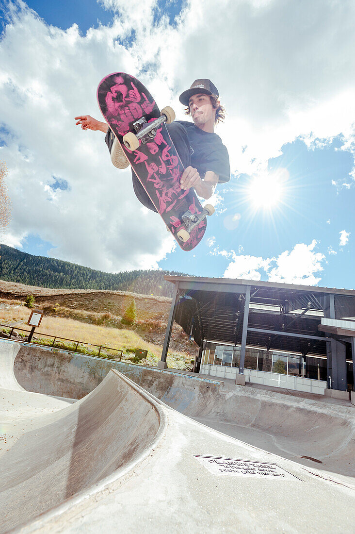 bowl to bowl jump with Eskimo Joe, skateboarding