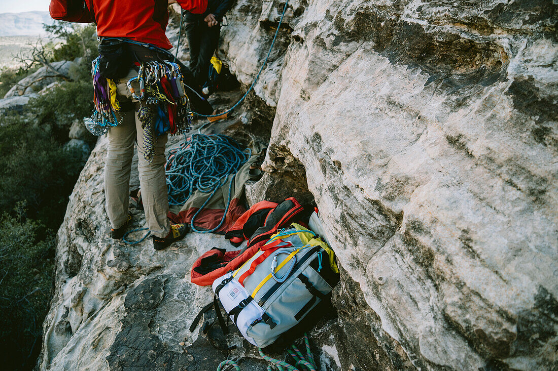 Climbers in Red Rock Canyon, Nevada