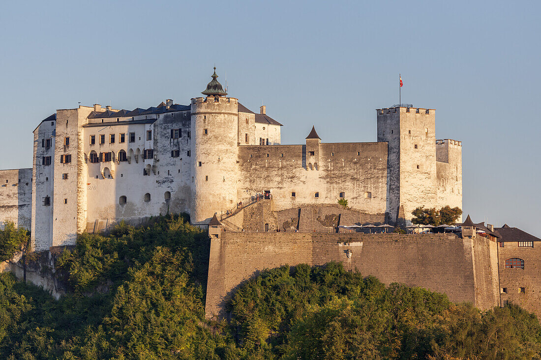 View of fortress Hohensalzburg, Salzburg, Austria, Europe