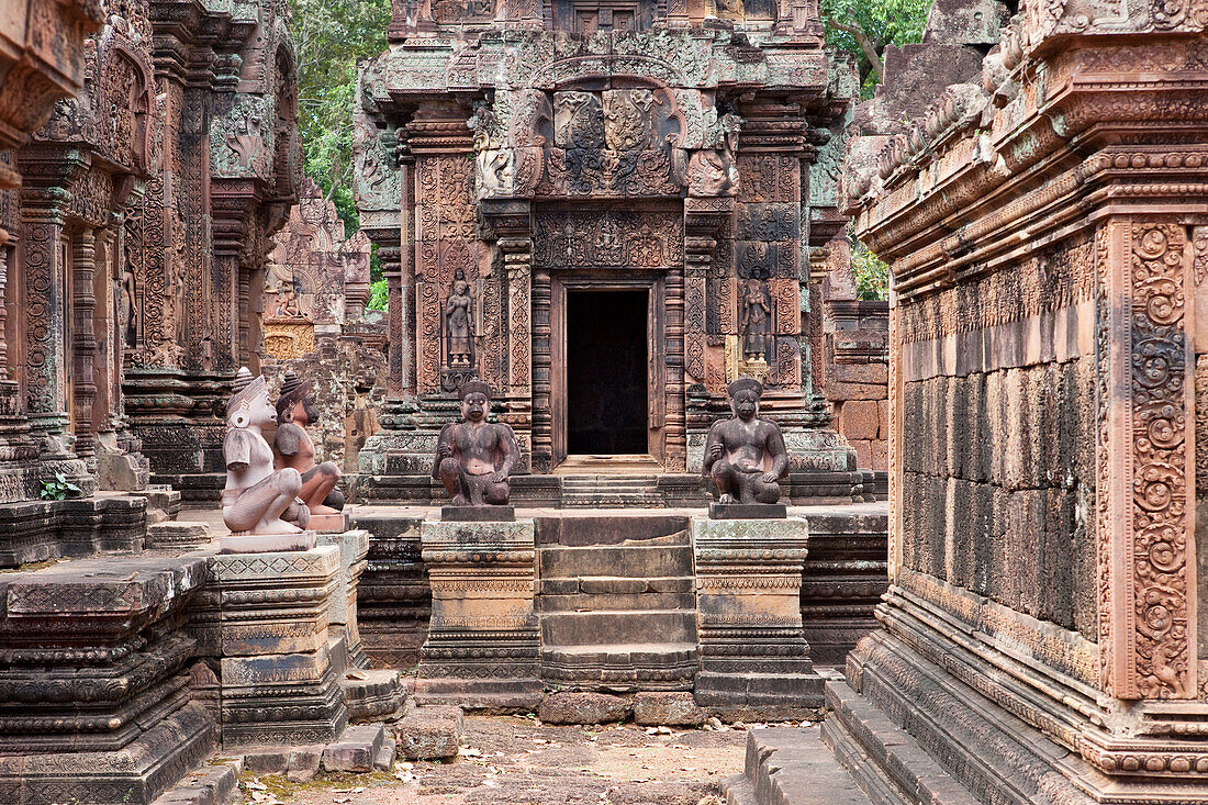 Im Inneren des Bantasrei Tempel, Angkor Wat, Sieam Reap, Kambodscha