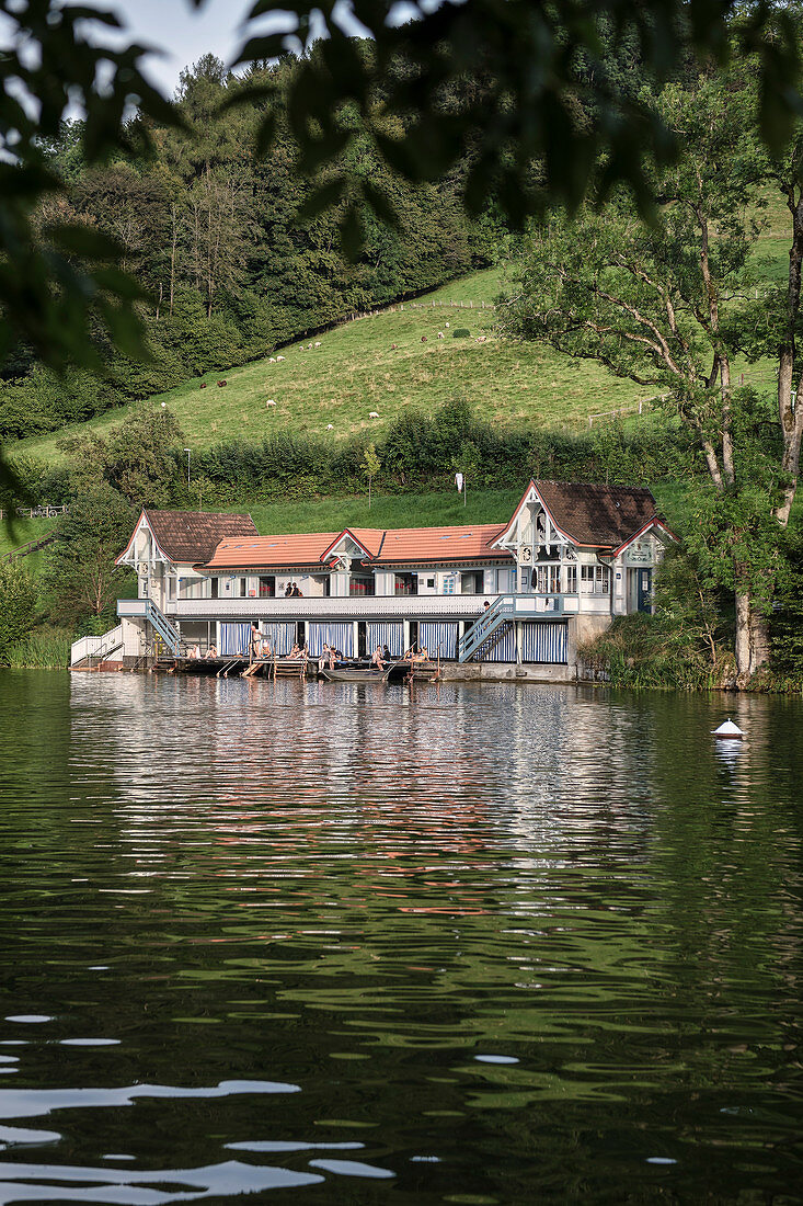 Jugendstil Seebad in St. Gallen, Kanton St. Gallen, Schweiz, Europa