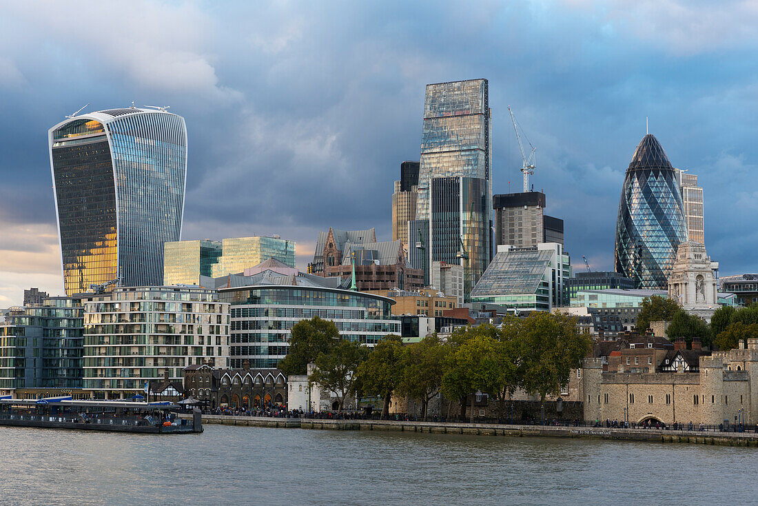 View of the Financial District, City of London, London, England, United Kingdom, Europe