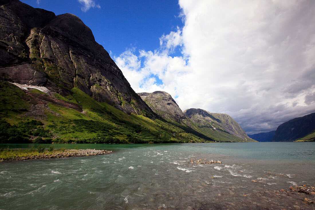 A fjord in the Fjordland region, western Norway, Scandinavia, Europe