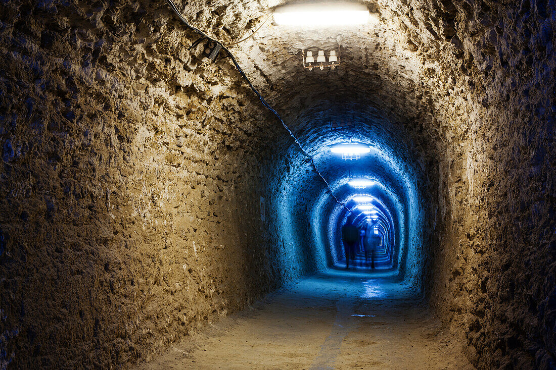 Tunnel of Salina Turda, well known landmark in Turda, Transylvania, Romania, Europe