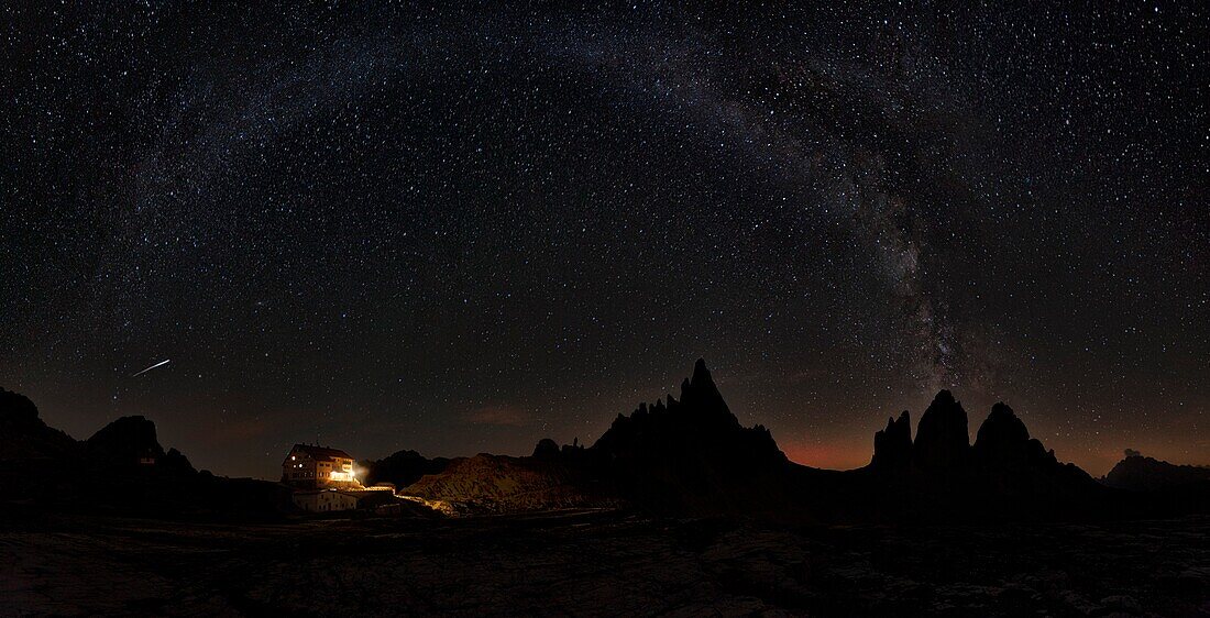 Locatelli refuge, Dolomites of Sesto, South Tyrol, Italy