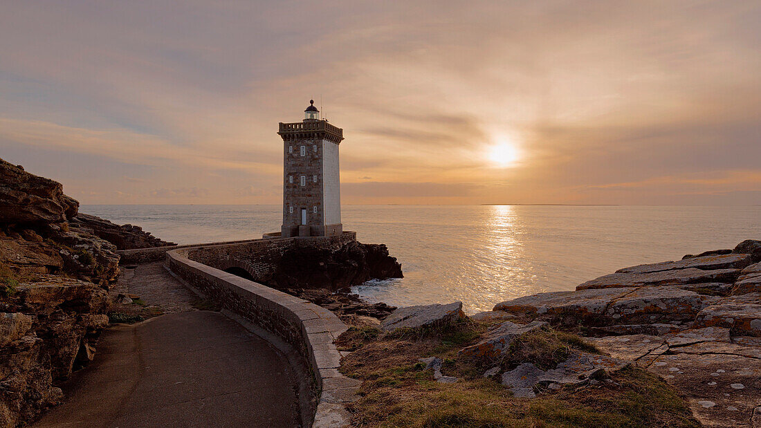 Kermorvan Leuchtturm, Le Conquet, Brest, Finistère Departement, Bretagne - Bretagne, Frankreich, Europa