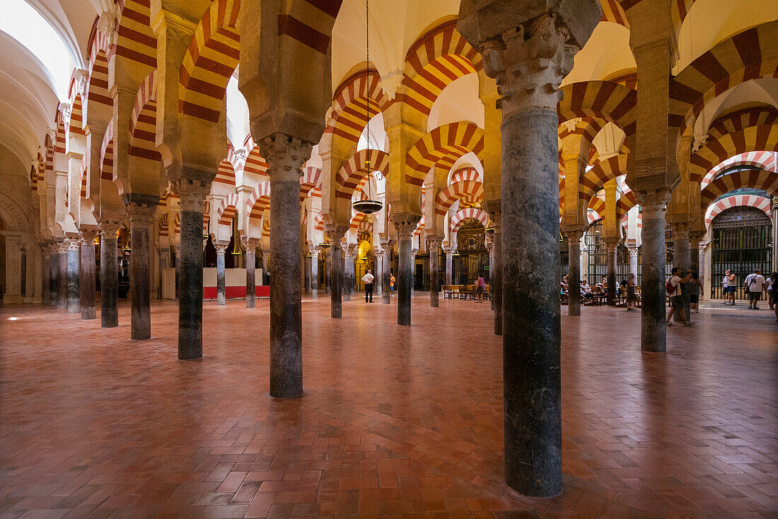Córdoba, Andalusien, Spanien, Innerhalb der schönen Moschee, Mezquita