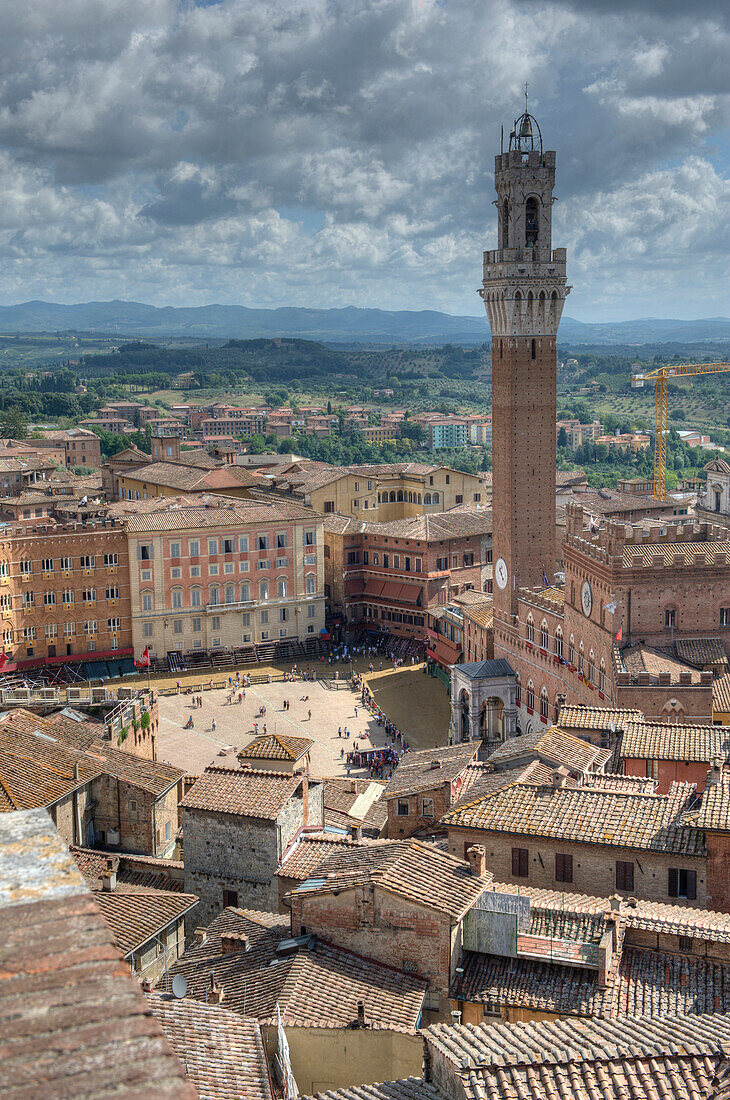 Piazza del Campo and Torre del Mangia, Siena, Italy