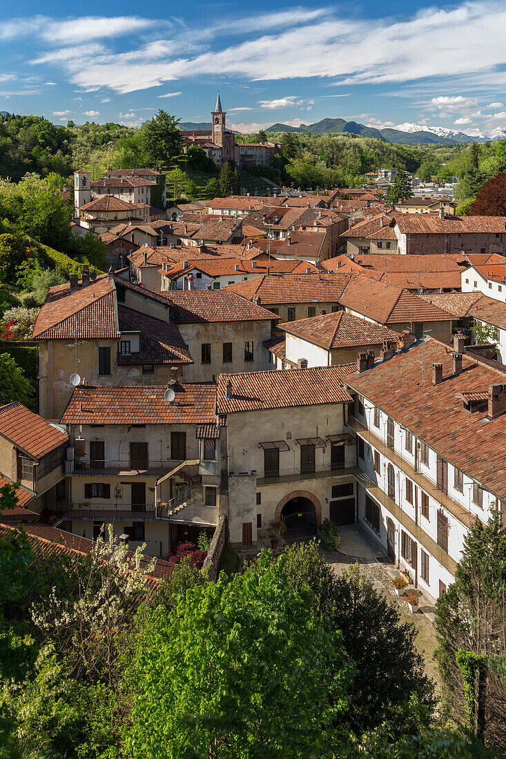 View of the medieval town of Castiglione Olona, Varese Province, Lombardy, Italy