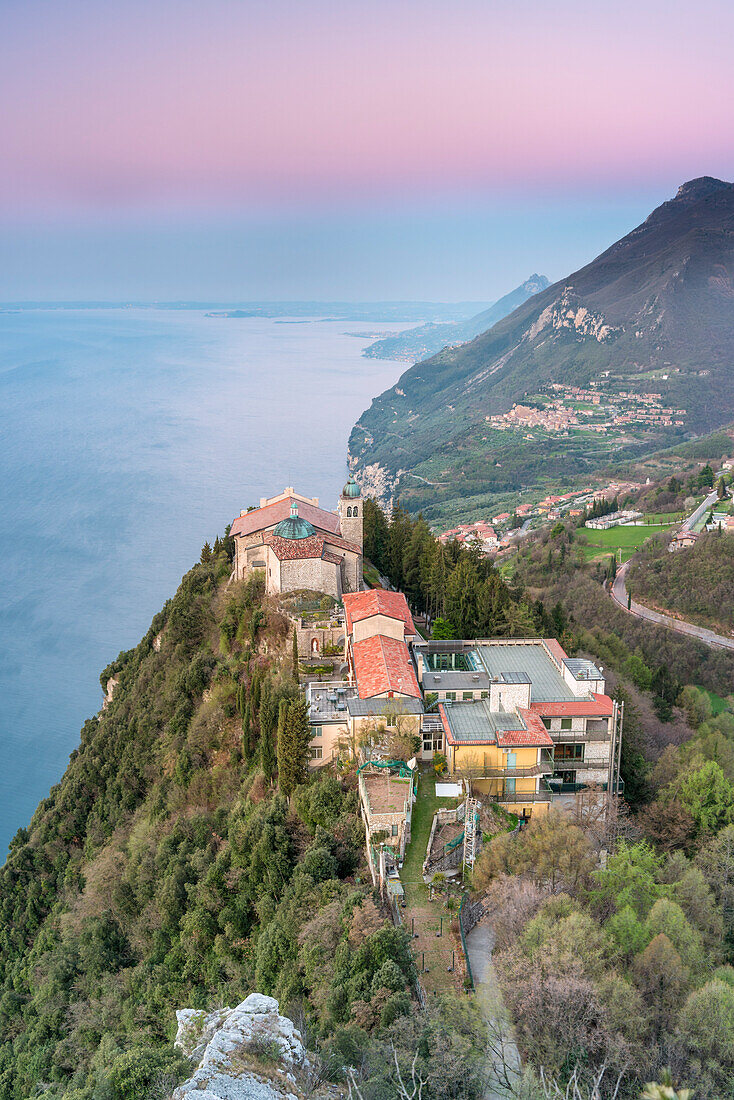 Tignale, Lake Garda, Brescia province, Lombardy, Italy, The Montecastello Sanctuary