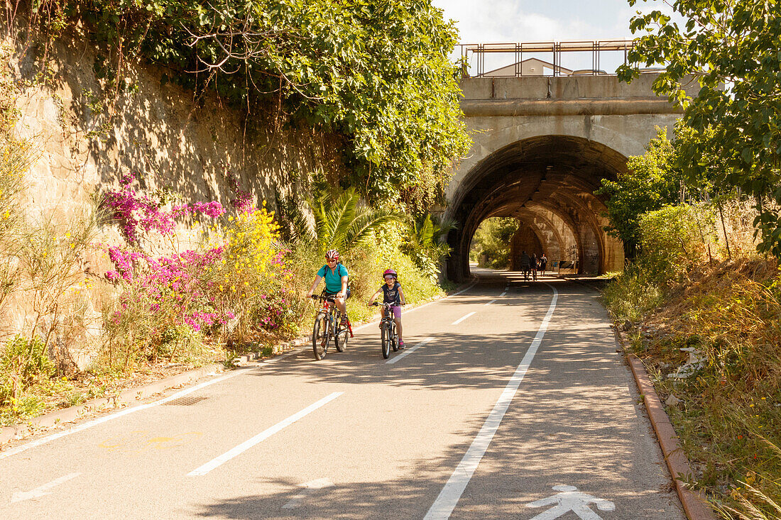 Ligurien, Italien, Radfahren Riviera Radweg