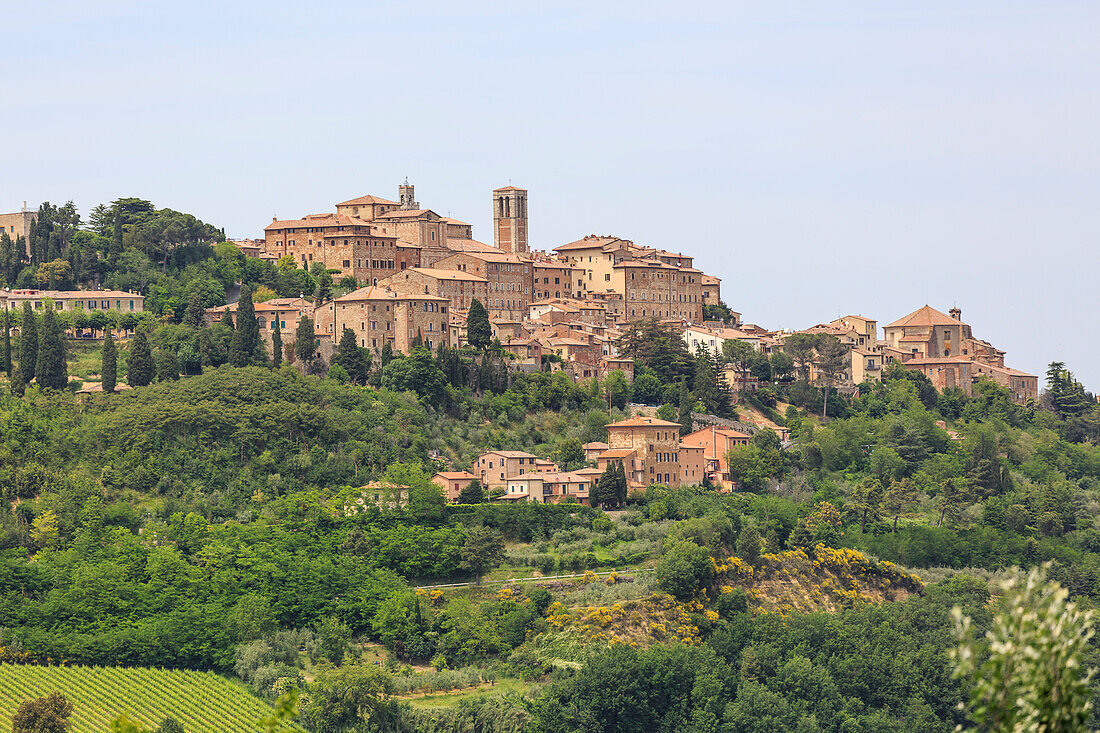 Italien, Toskana, das Dorf Montepulciano auf den Hügeln Toskana, Provence von Siena