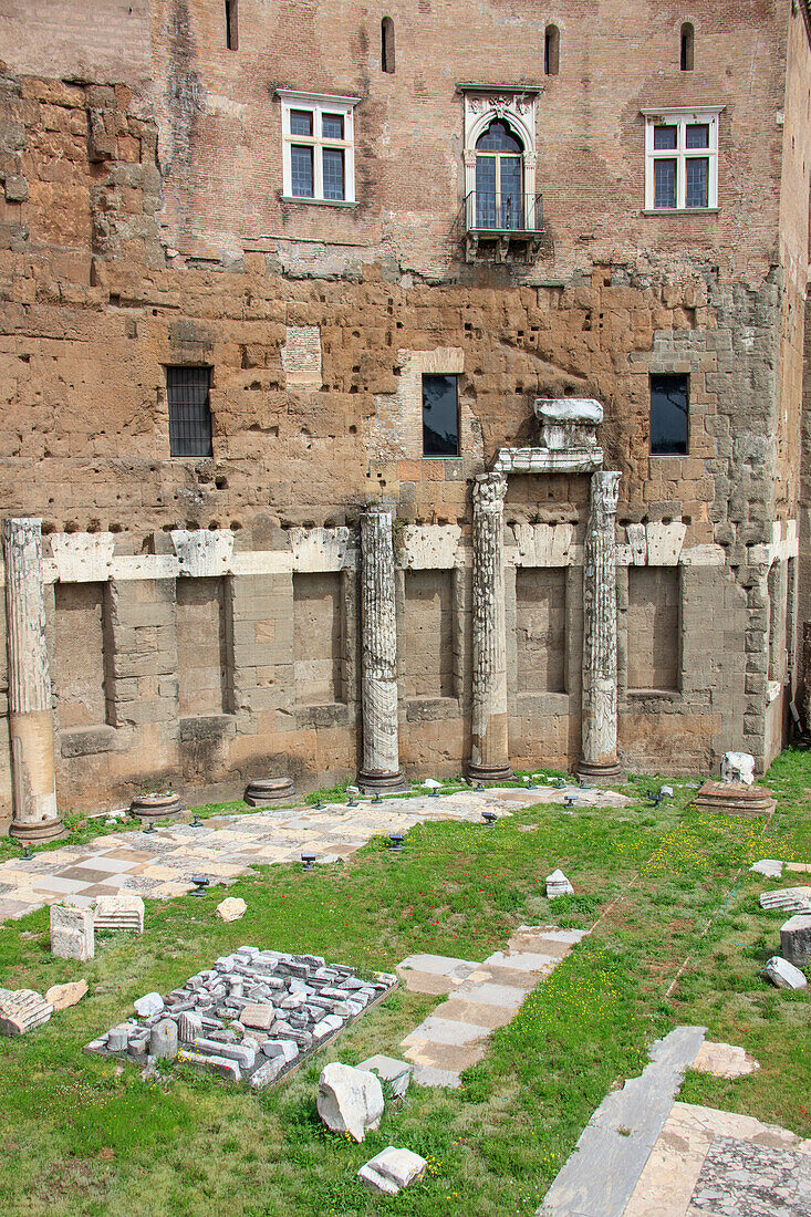 Details of the Trajan Forum and ruins symbol of the ancient Roman Empire Rome Lazio Italy Europe