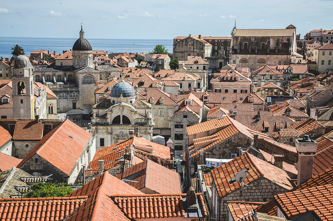 Blick auf Old City Dächer in Dubrovnik, Kroatien