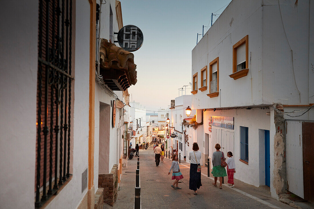 alley evening, ,  Conil de la Frontera, andalusia, southwest coast spain, atlantc, Europe