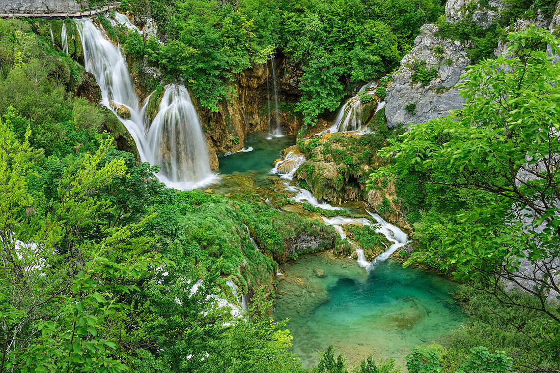 Wasserfälle von Plitvitz, Plitvitzer Seen, Nationalpark Plitvitzer Seen, Plitvice, UNESCO Weltnaturerbe Nationalpark Plitvitzer Seen, Kroatien