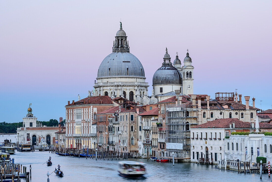 Canale Grande mit Santa Maria della Salute, Venedig, UNESCO Weltkulturerbe Venedig, Venetien, Italien