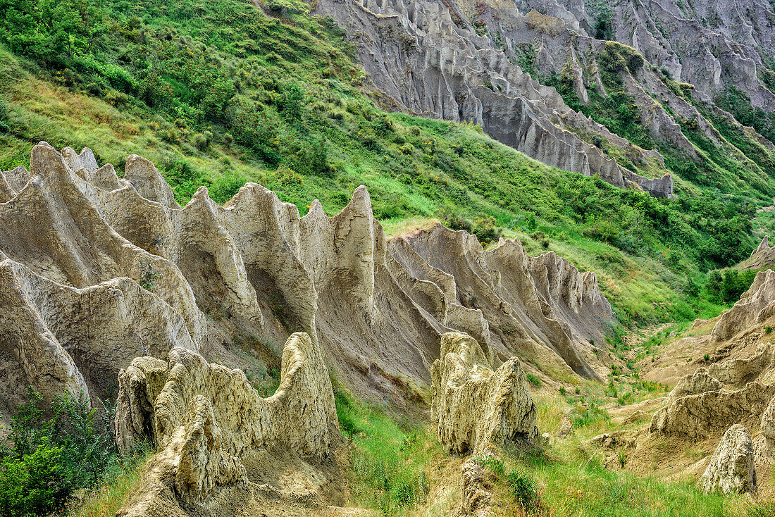 Erosionslandschaft bei Atri, Calanche di Atri, Atri, Abruzzen, Italien