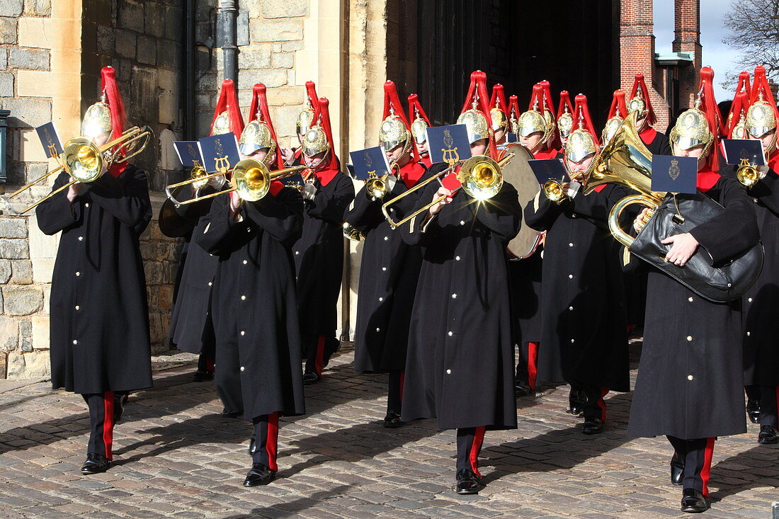 Change of the guards, Windsor Castle, Windsor, Berkshire, England